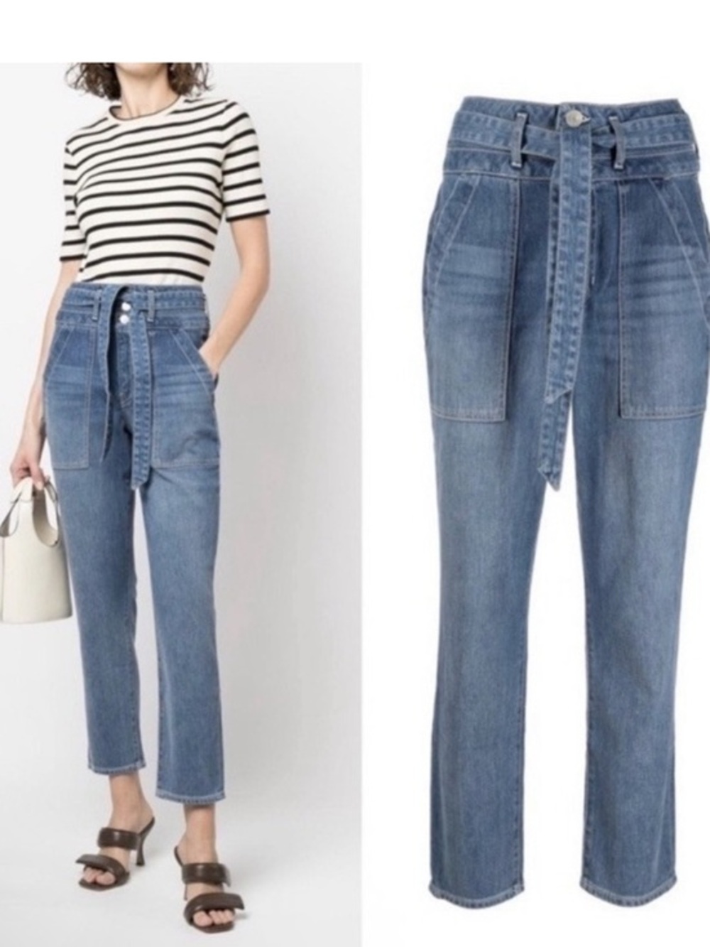 Veronica Beard Logan Highrise Slim straight Jeans in Clearwater NWOT Size 29